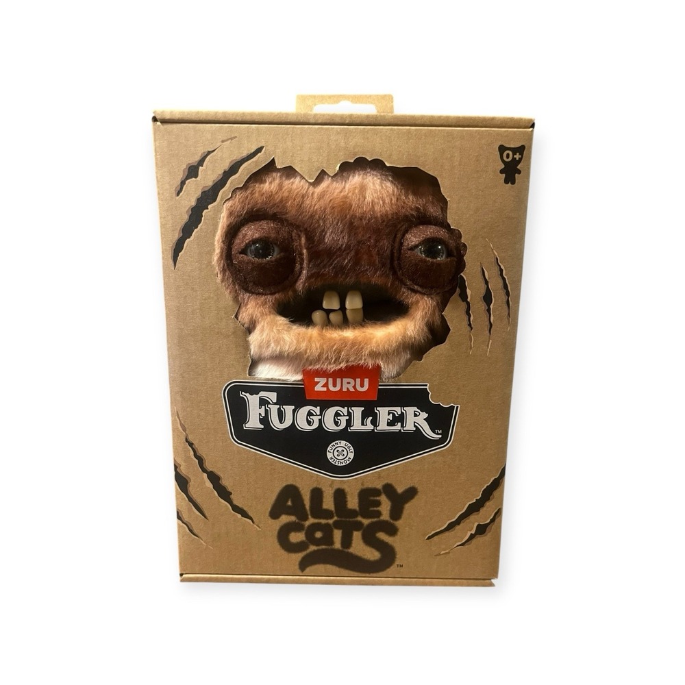 Zuru Fuggler Alley Cats Funny Ugly Monster Brown Plush Toy New in Box